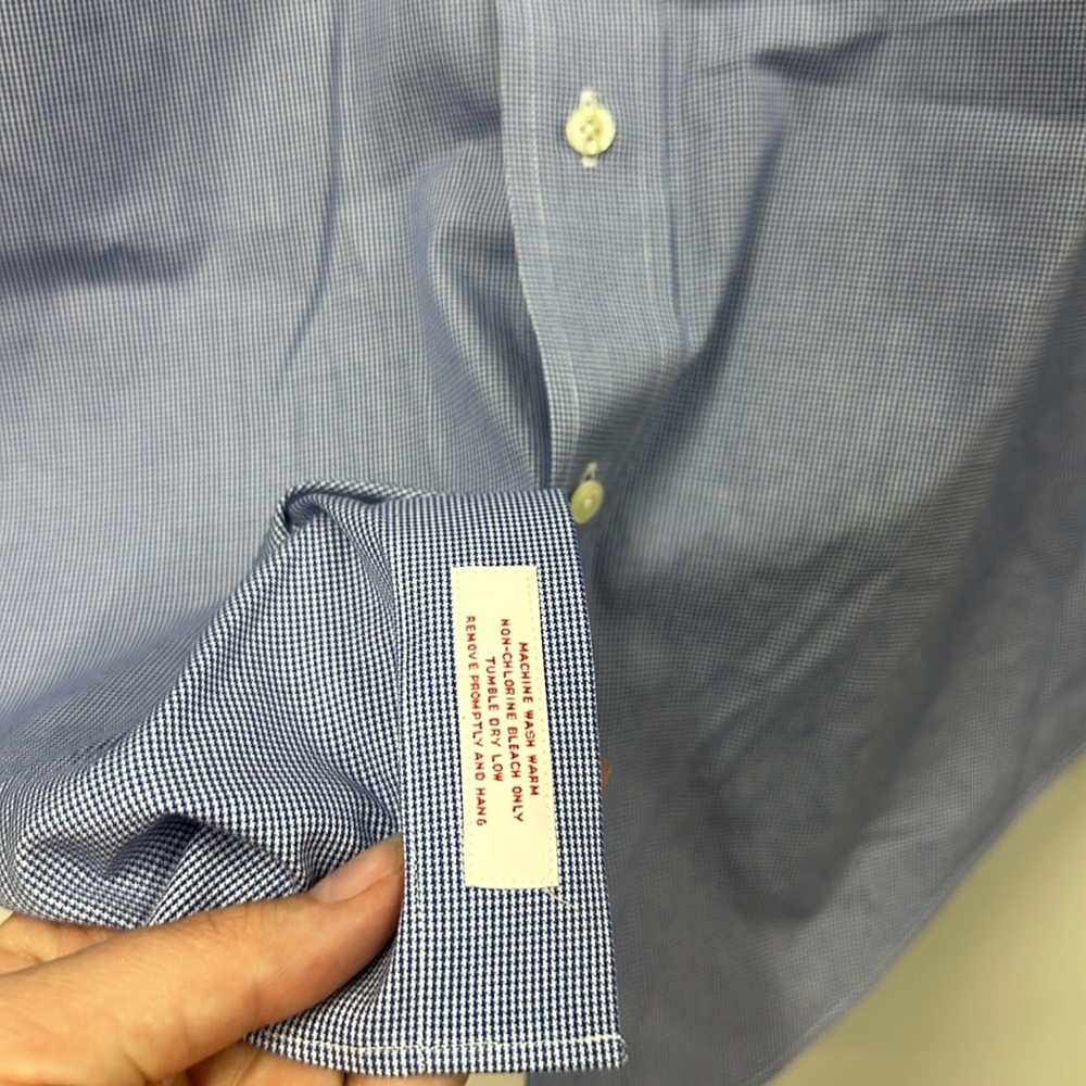 Brooks Brothers blue classic button down shirt 16 - Picture 3 of 5